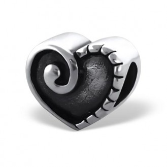 Stříbrný korálek na Pandora náramek "Mysteriózní srdce". Ag 925/1000